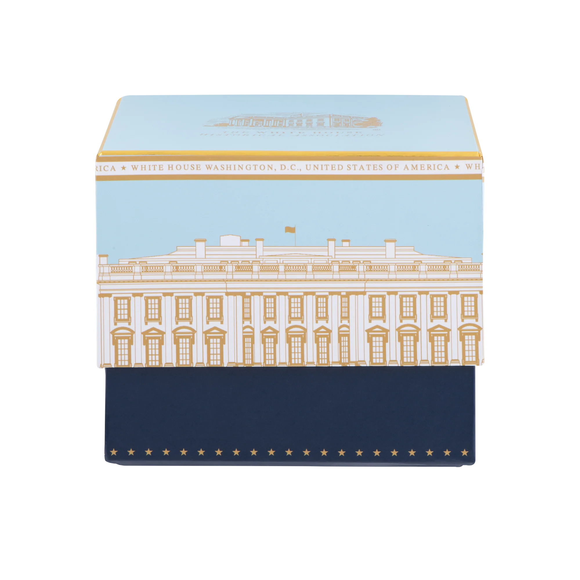 Light Blue White House Mug - Image 4